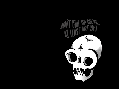 "At least not yet…" skully dark mobile skull vector