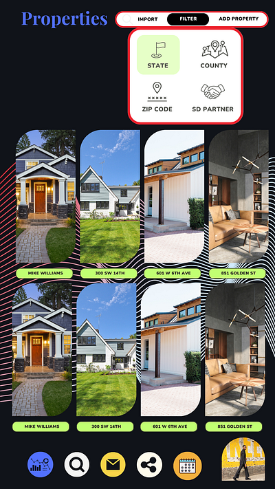 Add Filter Dropdown Real Estate App design drop down drop down filter filter real estate app ui ux
