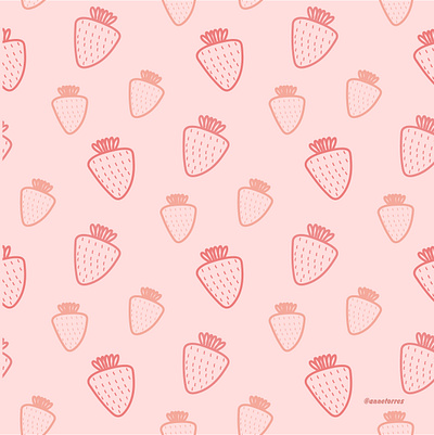 Strawberries Pattern Design adobe illustrator branding branding graphics branding packaging design flat illustration food packaging design food pattern illustrations fruit illustration pattern graphic design illustration vector art