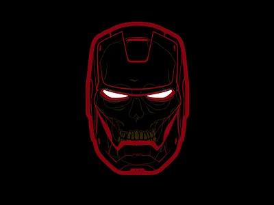 Iron Skully avengers illustration iron man skull vector