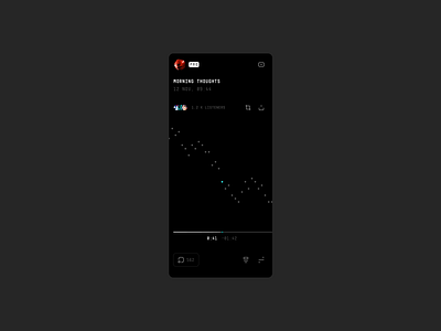 Voice Memo - Timeline Interaction after effects ai animation app collaboration concept design editorial frames grid interaction ios layout mobile motion social timeline ui ux voice recorder