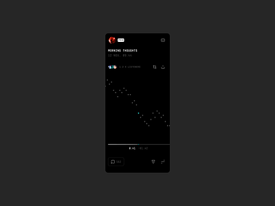 Voice Memo - Timeline Interaction after effects ai animation app collaboration concept design editorial frames grid interaction ios layout mobile motion social timeline ui ux voice recorder