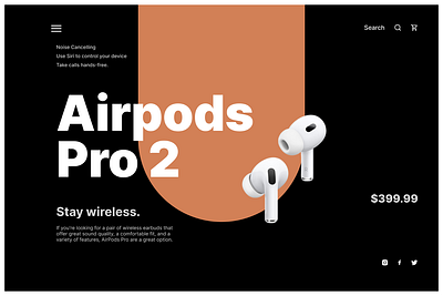 Apple Airpods Landing Page UI design lan ui ux