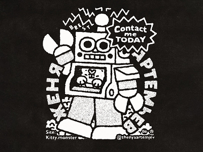 Combat Robot cartoon combat cute design doodle fun graphic design illustration japanese kawaii robot t shirt tshirt
