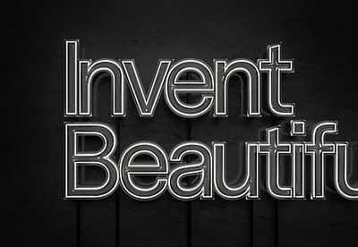Invent Beautifully 3d cinema 4d design graphic design illustration neon neon sign