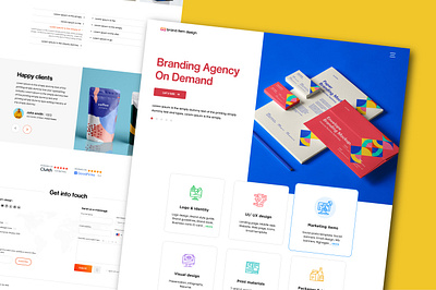 Landing Page UI design (bid). ui