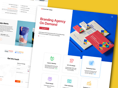 Landing Page UI design (bid). ui