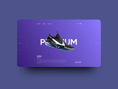 Shoes Shop | Landing Page design landing page nike shoes ui ux uxui web design website