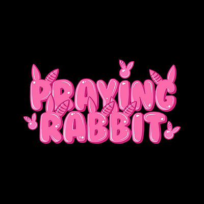 Praying Rabbit LOGO MOTION 3d 3d rotating animation app apparel art artwork artworkforsale branding clothing design graphic design illustration logo motion motion graphics street wear ui web