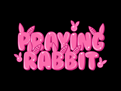 Praying Rabbit LOGO MOTION 3d 3d rotating animation app apparel art artwork artworkforsale branding clothing design graphic design illustration logo motion motion graphics street wear ui web