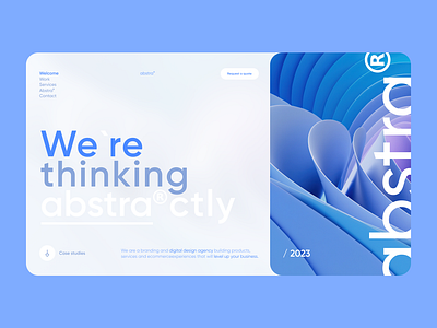 abstra | Landosite landing ui ux uxui we design web website