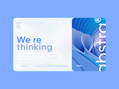 abstra | Landosite landing ui ux uxui we design web website