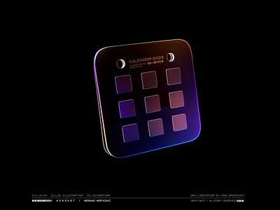 Calendar 3D Icon 3d 3danimation 3dart 3ddesign 3dicon 3dillustration 3dmodeling 3drendering 3dvisualization1 ai animated behance blender calendar colorful icon illustration light lighting logo