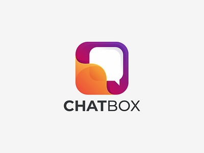 CHAT BOX box chat branding chat box design graphic design icon logo