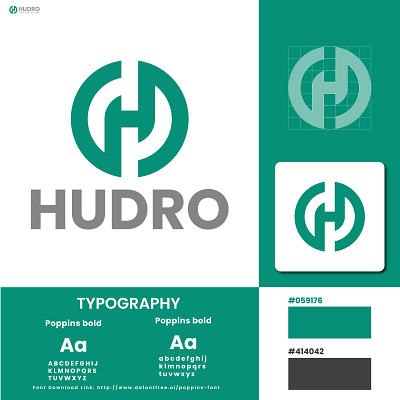 HUDRO -logo design abstract app logo branding creative logo design gradient logo logo logodesign logodesigner logoicon minimal logo minimilist modern logo symbol vectore website logo