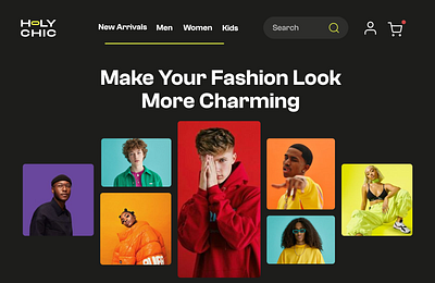Fashion Landing Page -UI 3d branding dress fashion graphic design logo love models movie ui uiux