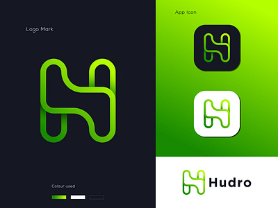 Hudro - Logo Design app icon branding creative logo logo logo design logo designer minimal logo minimalist logo symbol vector