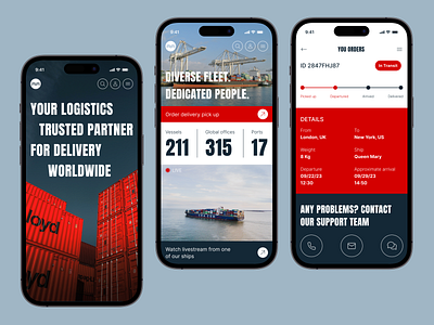 Sea Shipping Company Website delivery ios mobile mobile web sea service design shipping ships ui ui design web design website