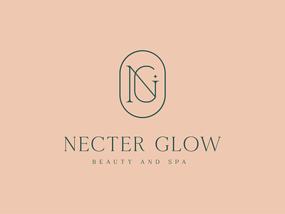 Necter Glow Logo Design beauty bran identity brand identity branding design elegant logo elegant logos fashion fashion beauty fashion brand graphic design logo logo design unique logos