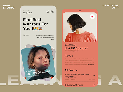 E-learning Mobile Application animation app app design awe course e learning education educational platform elearning learn learn skills learning learning app mobile app motion graphics online class online courses product design study studying