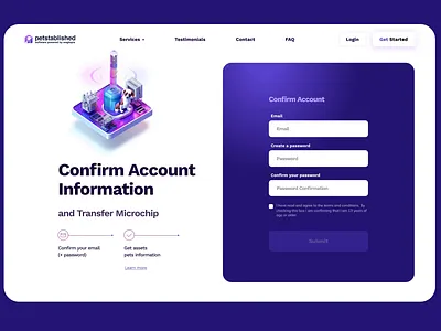 Animation Confirm Microchip Account 3d animation desktop digitaldesign interactiondesign interactive microchip microchippage mobile motiondesign purple uianimation uidesign uxdesign uxprocess