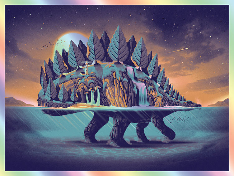 Stegosaurus Art Print by DKNG