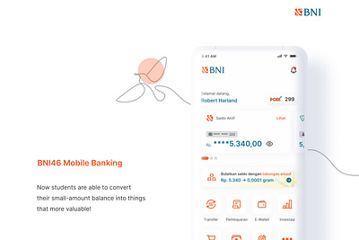 BNI46 Student-Friendly Investment app banking design financial ui ux