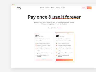 Pricing Page | Pricing Section figma design home page landing page modern website plans price pricing pricing list pricing page pricing table subscription ui ui design web design webdesign website