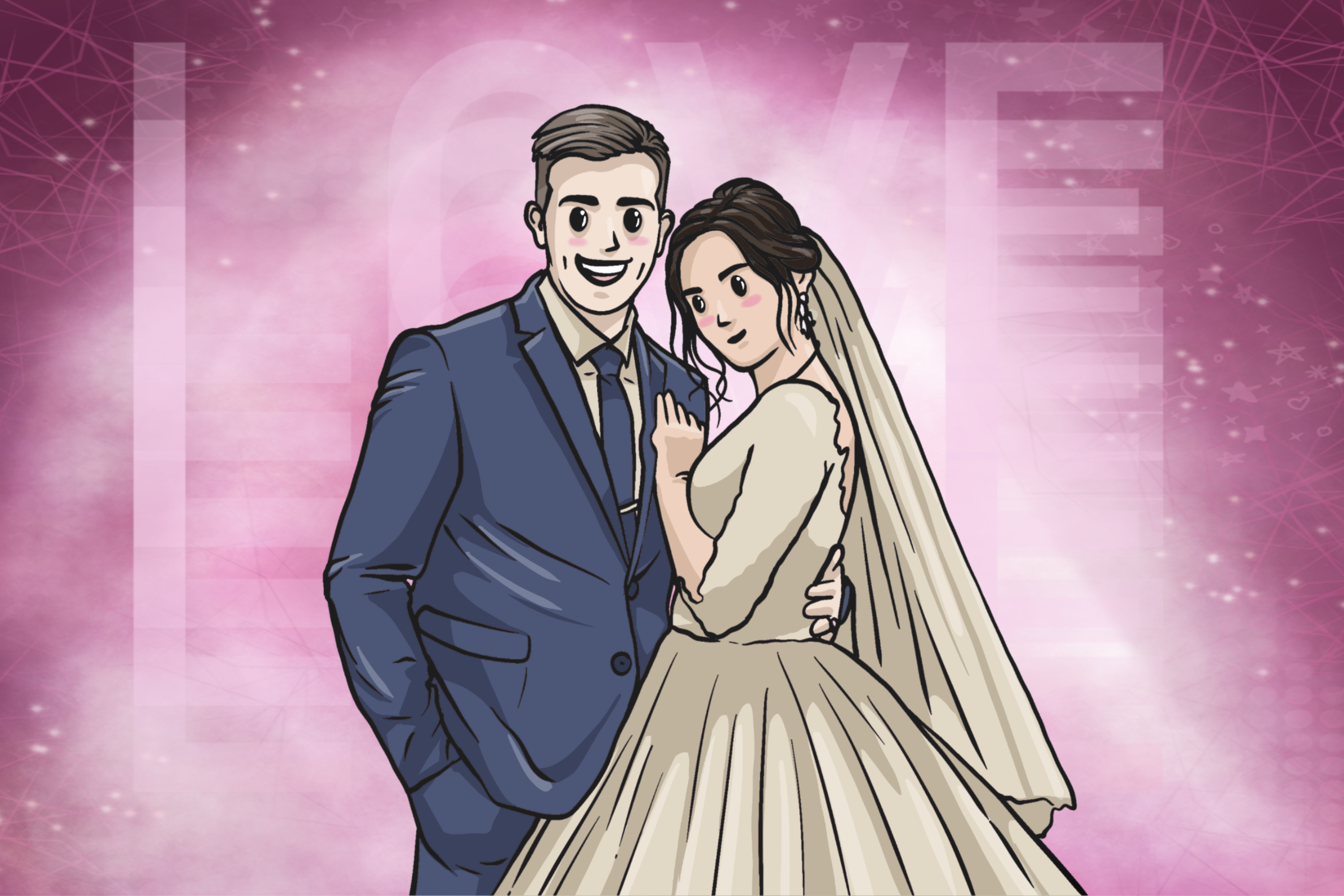 Example of Cute Cartoon Style Portraits