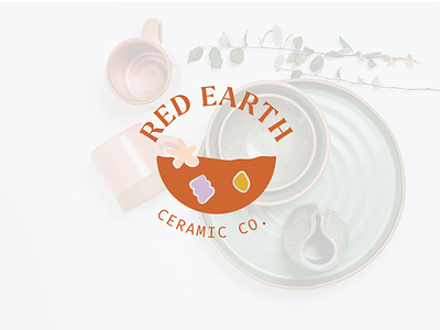 Red Earth Ceramic Co. brand board branding graphic design logo