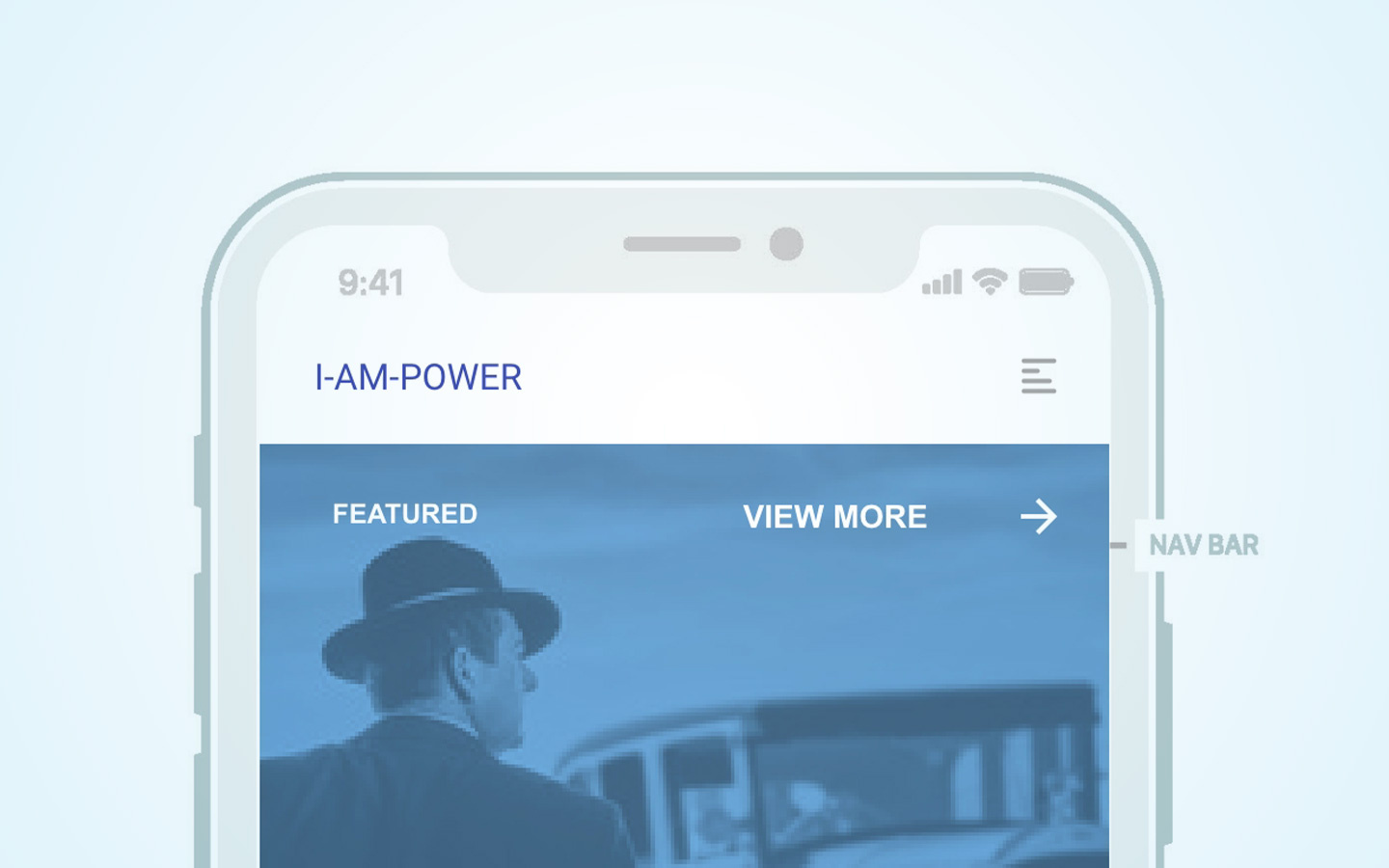 I-AM-POWER • Mobile • v1 adobe xd mobile ui ux wireframes