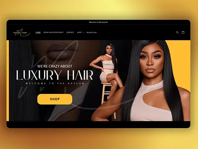 Luxury Hair Website ui website design
