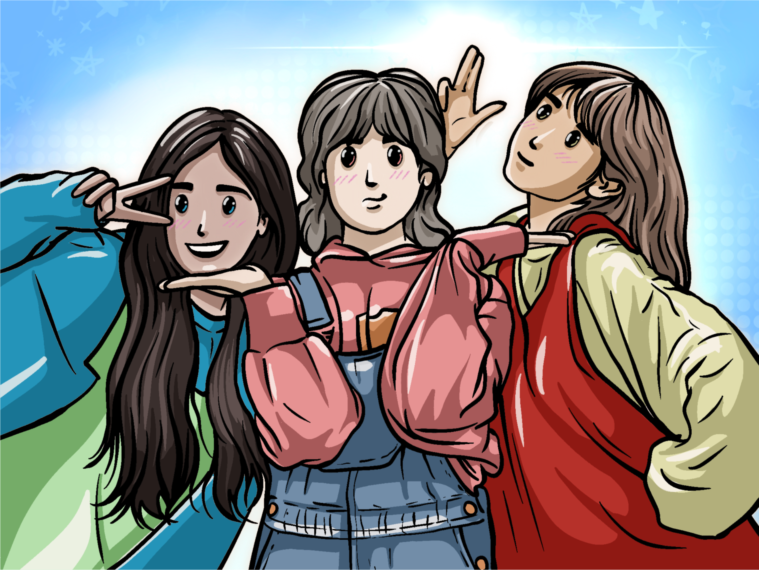 Example of Cute Cartoon Style Portraits