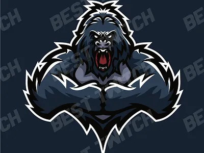 Gorilla mascot gaming logo best price ! BestTwitch mascot gorilla streaming logo