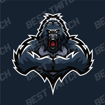 Gorilla mascot gaming logo best price ! BestTwitch mascot gorilla streaming logo