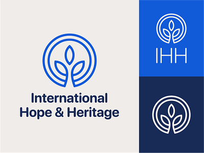 International Hope & Heritage Branding blue branding christian heritage hope international logo navy non profit