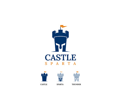 Castle Sparta logo design by pujan branding business logo castle logo design castle sparta logo creative design custom logo design gaming logo graphic design illustration illustrator logocombination minimalist logo modern logo professional logo real estate logo realtor logo sparta logo design thunder logo war logo