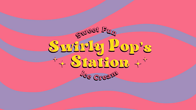 Swirly Pop's Station Ice cream brand identity branding character design design graphic design ice cream illustration logo