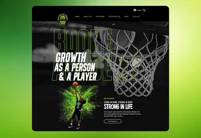 Basketball Team Website illustration logo website website design