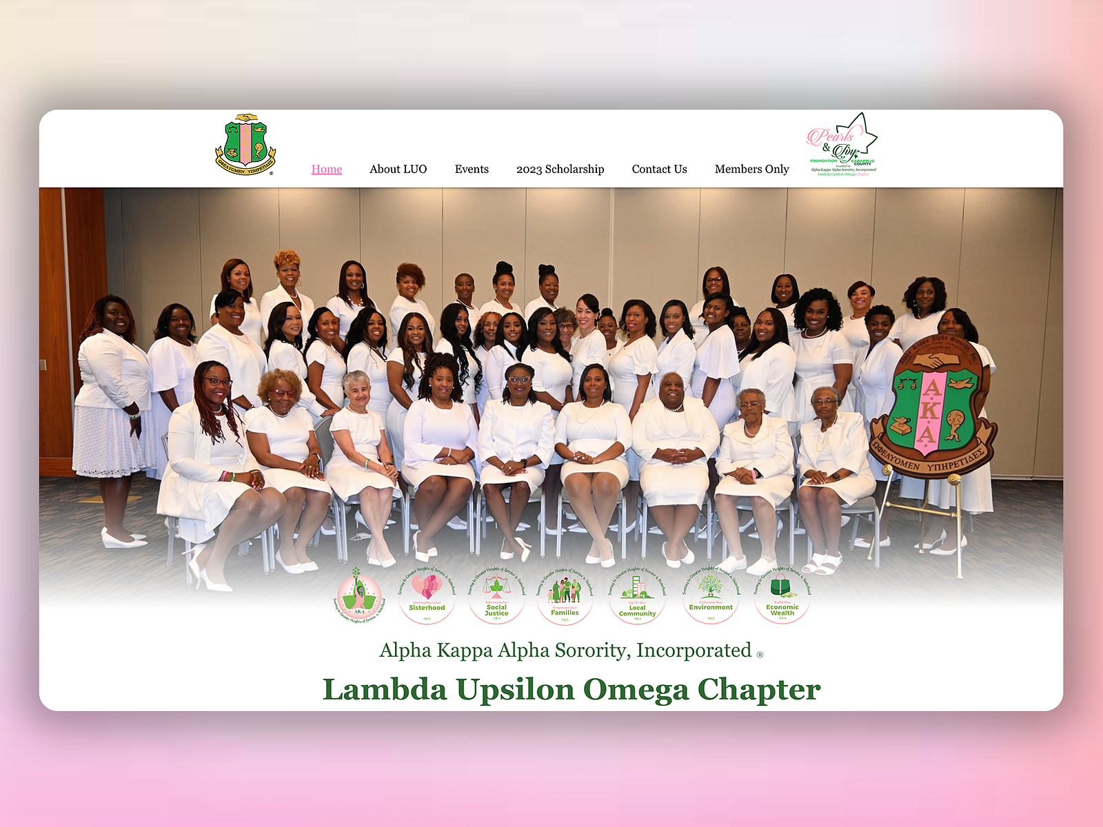 Sorority Chapter Website by Hyperwave Mobile Agency on Dribbble