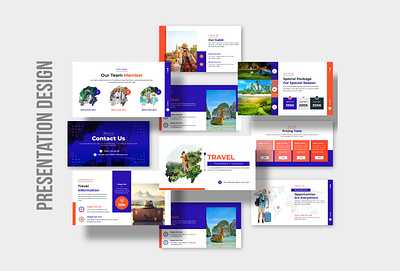 Presentation Design a5 design ad design advert design banner design branding corporate design graphic design illustration logo powerpoint presentation design slide travel ui