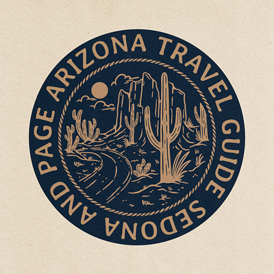 Arizona travel branding design graphic design illustration logo typography vector vintage vintagedesign