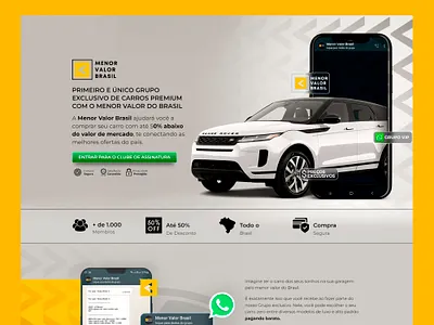 Web Site - Menor Valor Brasil car lading ladingpage landing landing page pagina de venda ui web site