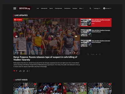 Live Streaming Website User Interface Design de design inspiration landing page ui