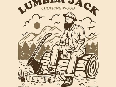 lumber jack branding design graphic design illustration typography vector vintage vintagedesign