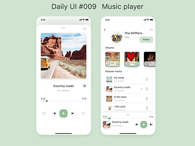 Music Player #DailyUI #009 app branding design graphic design illustration logo typography ui ux vector