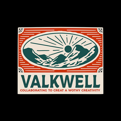 VALKWELL branding design graphic design illustration typography vector vintage vintagedesign