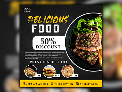 Food & Restaurant Socia Media Post Design ad design advertising branding business flyer creative works food instagram post graphic design instagram design instagram post post design restaurant marketing social media design social media post