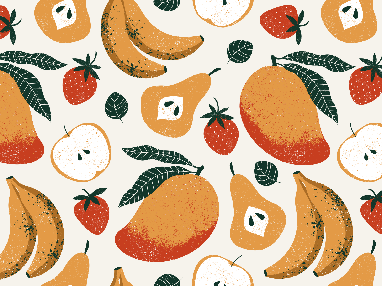Fruit seamless pattern by Mary Zabaikina on Dribbble