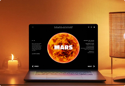 Discover the Mysteries of the Solar System design ui